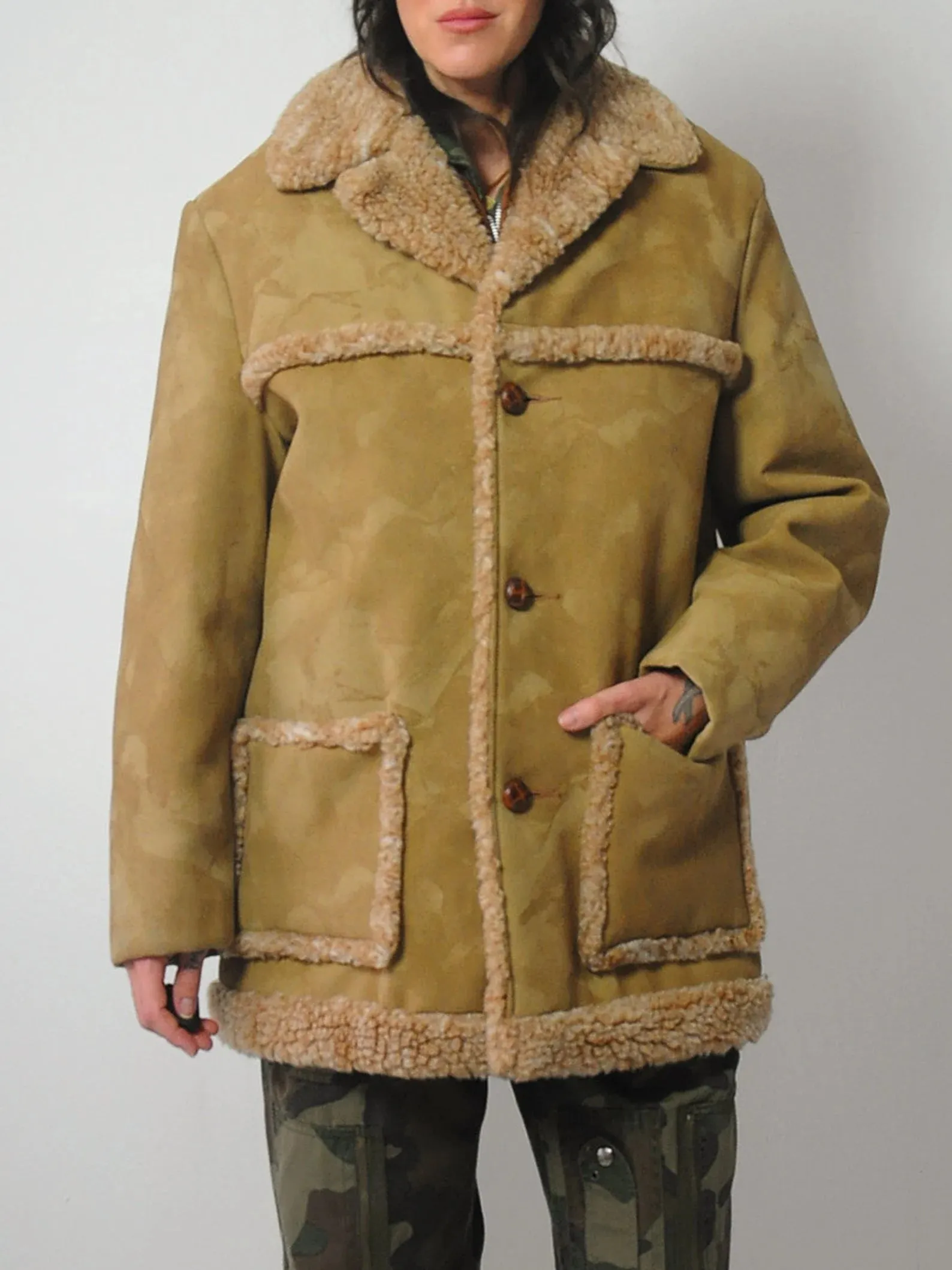 1970's Camel Sherpa Coat