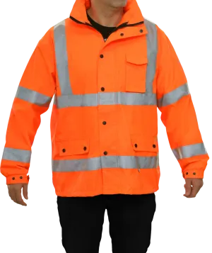 431STOR ANSI 3 300D Poly Oxford Waterproof & Breathable Parka Hi Vis Coat