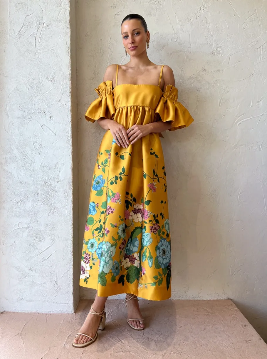 Alemais Dana Midi Dress in Marigold