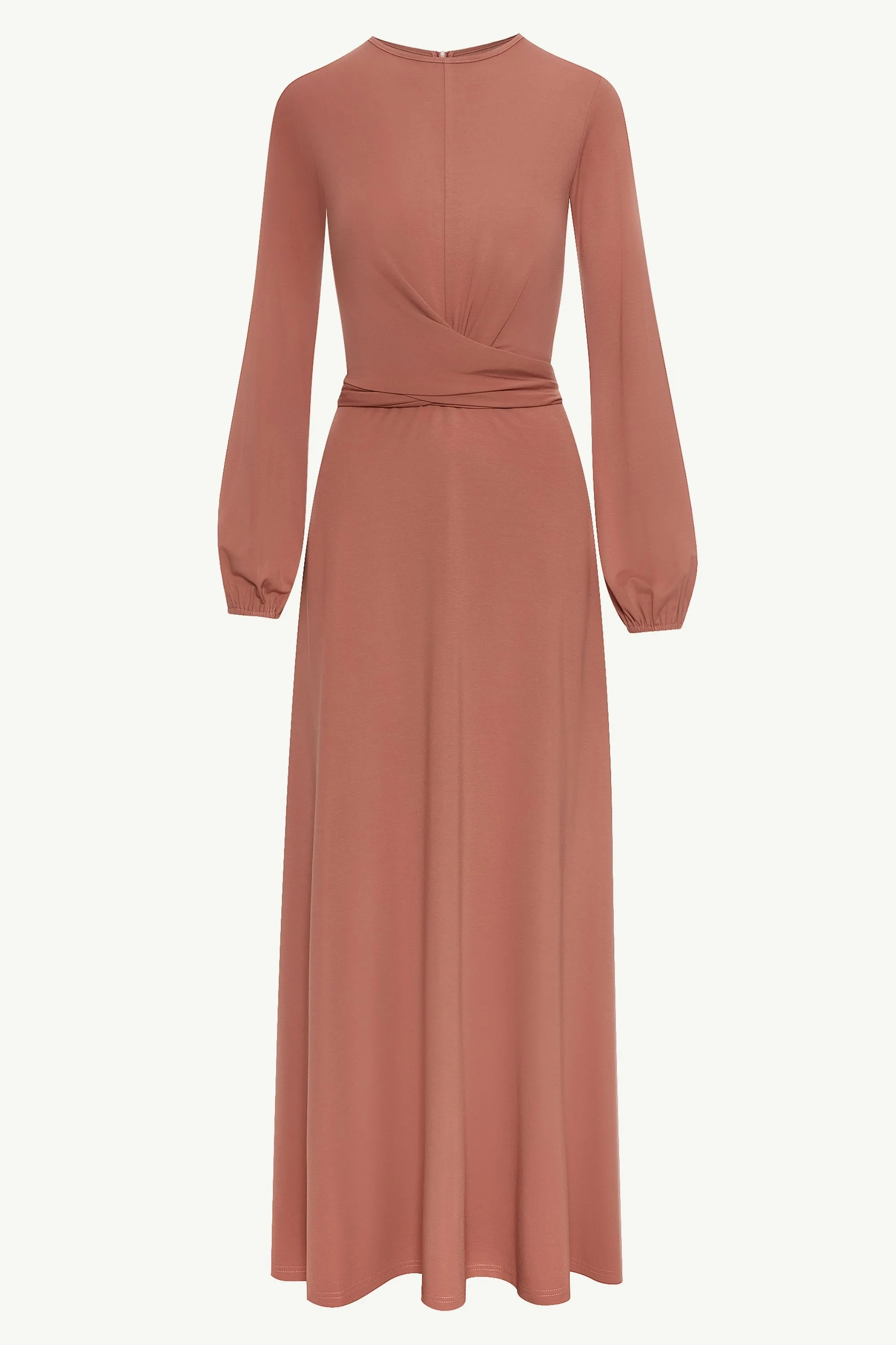 Alice Jersey Tie Waist Maxi Dress - Dusty Rose