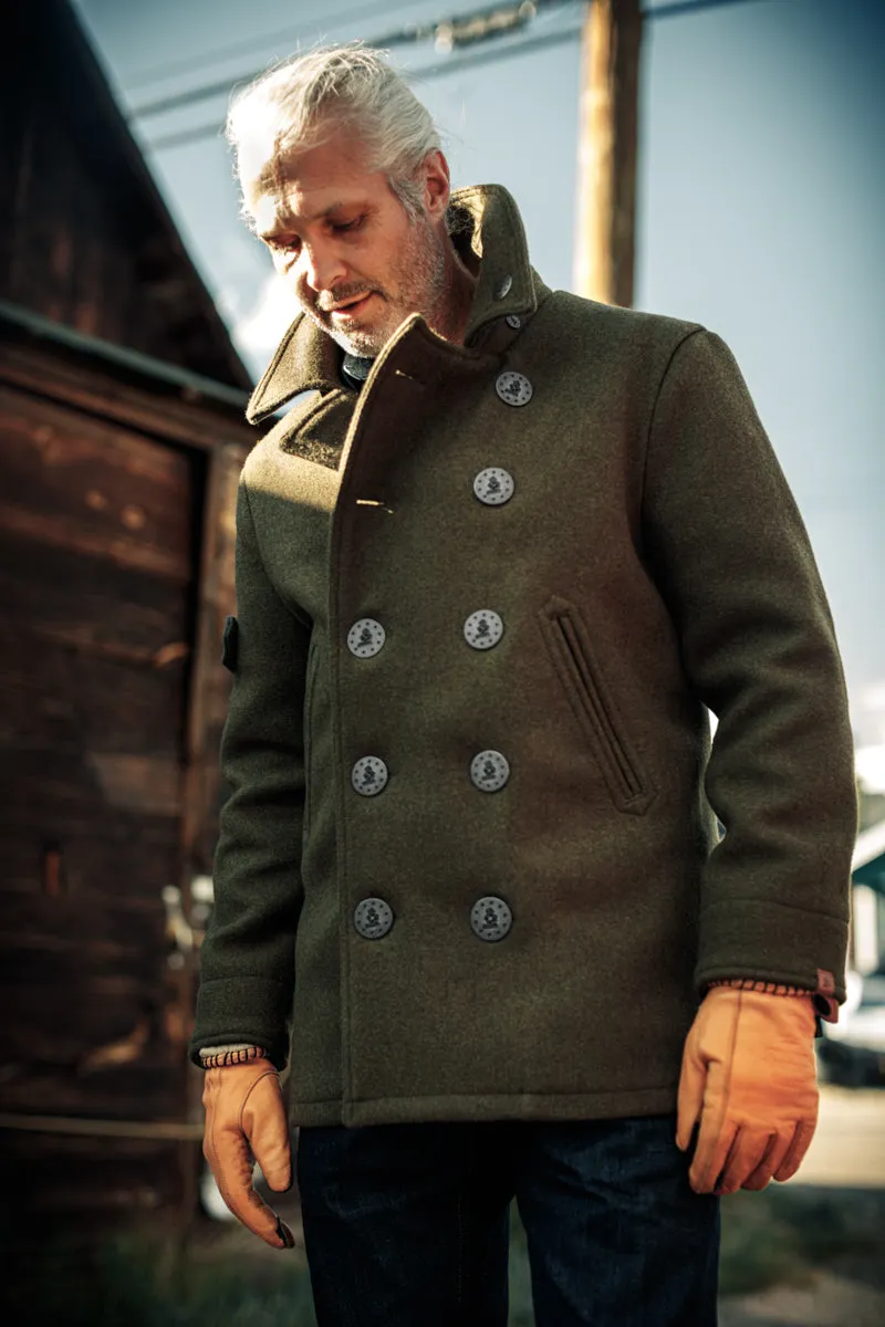 &SONS Boardwalk Peacoat Army Green