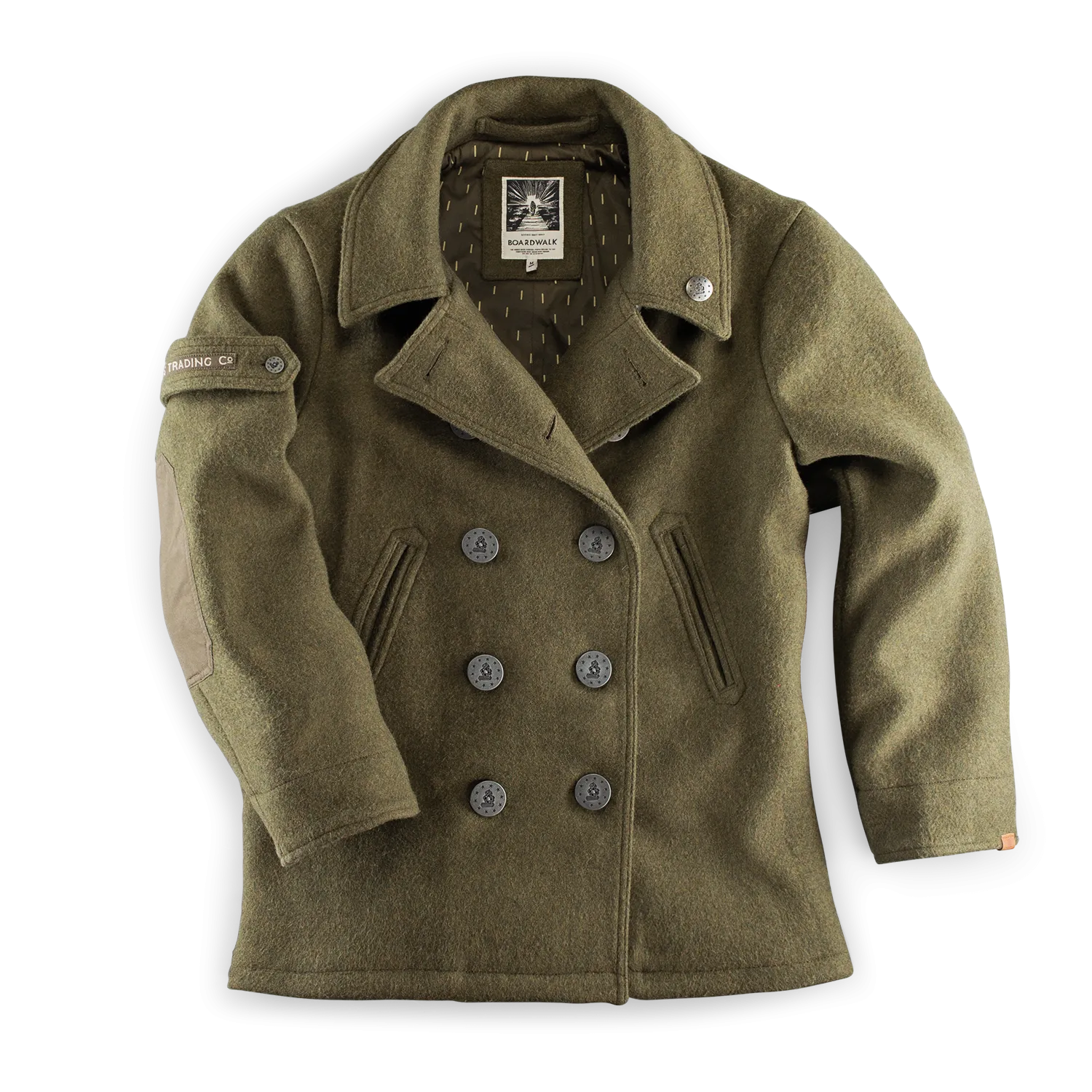 &SONS Boardwalk Peacoat Army Green