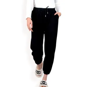 Anna-Kaci Women's High Waist Drawstring Pants with Elastic Cuffs and Side Pockets