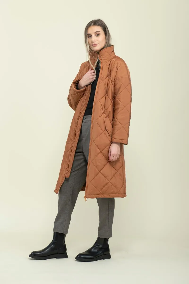 Arie Long Quilted Coat