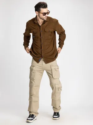 Baggy Utility Pants-10 pockets Beige