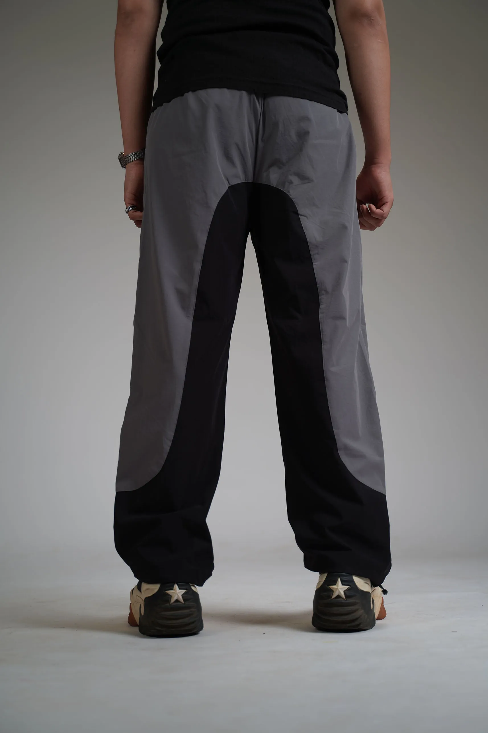 BLACK PANEL Parachute Pants