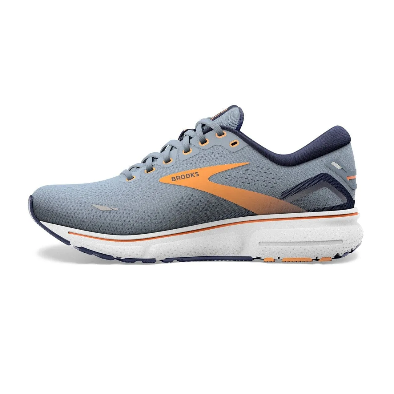 Brooks Ghost 15 (Mens) - Flintstone/Peacoat/Orange Pop