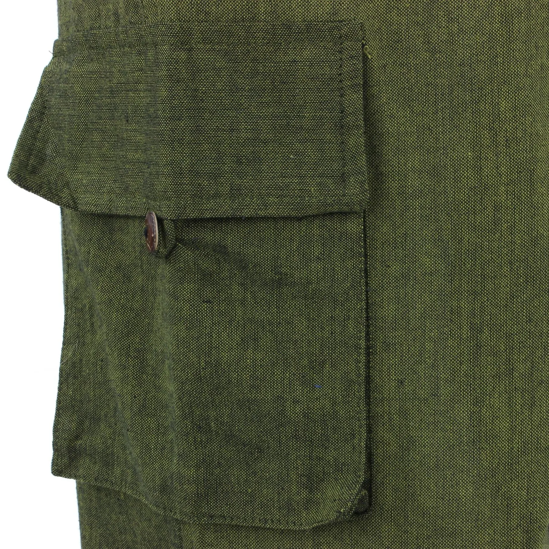 Classic Nepalese Lightweight Cotton Plain Cargo Trousers Pants - Green