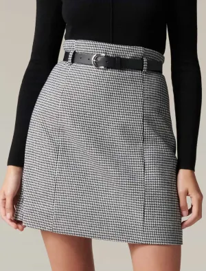 Claudette Hounds-Tooth Mini Skirt