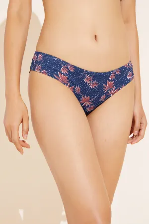 Coco Printed Textured Bikini Bottom