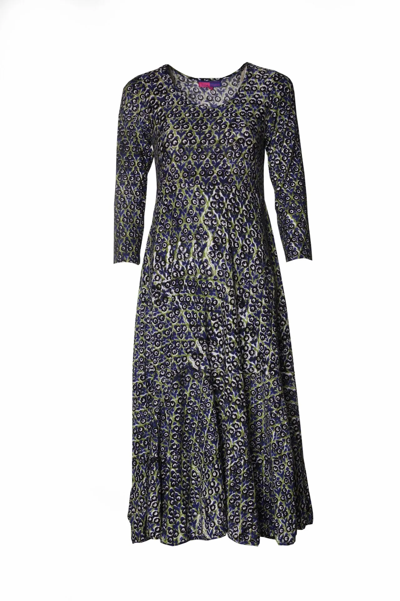 Dewani Dress Hand Block Printed in Cotton Jersey - A Few Left!