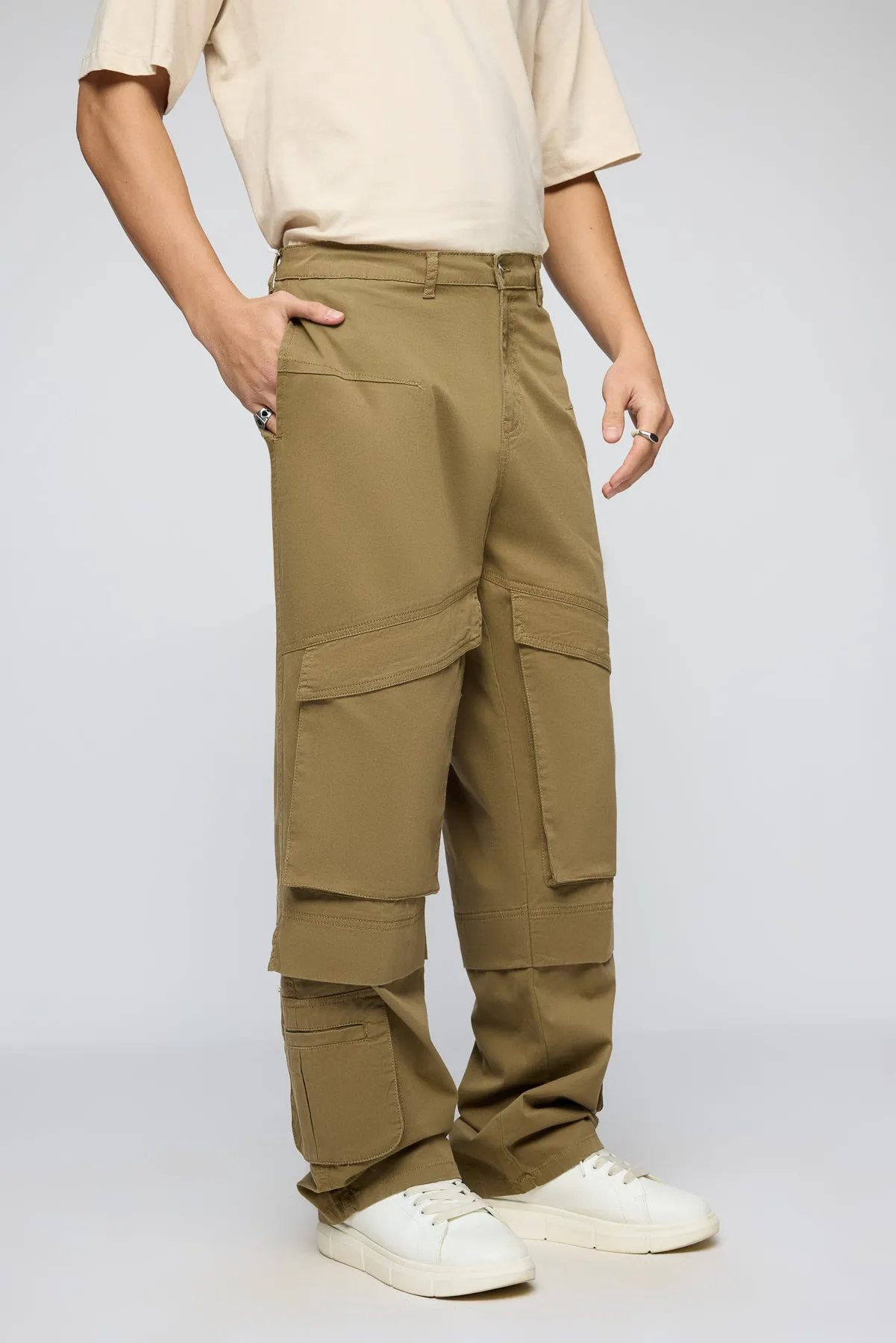 Dusk Khaki Men's Relaxed Fit Cargo Pants