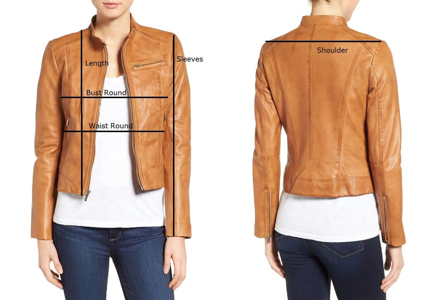 Elegant Fashion Leather Jacket For Women, Black Leather Jacket