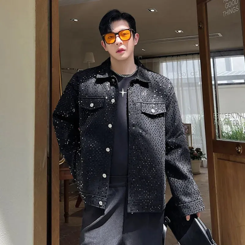 Fashion Korean Style Jacket Trend Men's Clothing Stylish Heavy Embroidery Piece Niche Design Casual Outerwear Autumn 9C2752