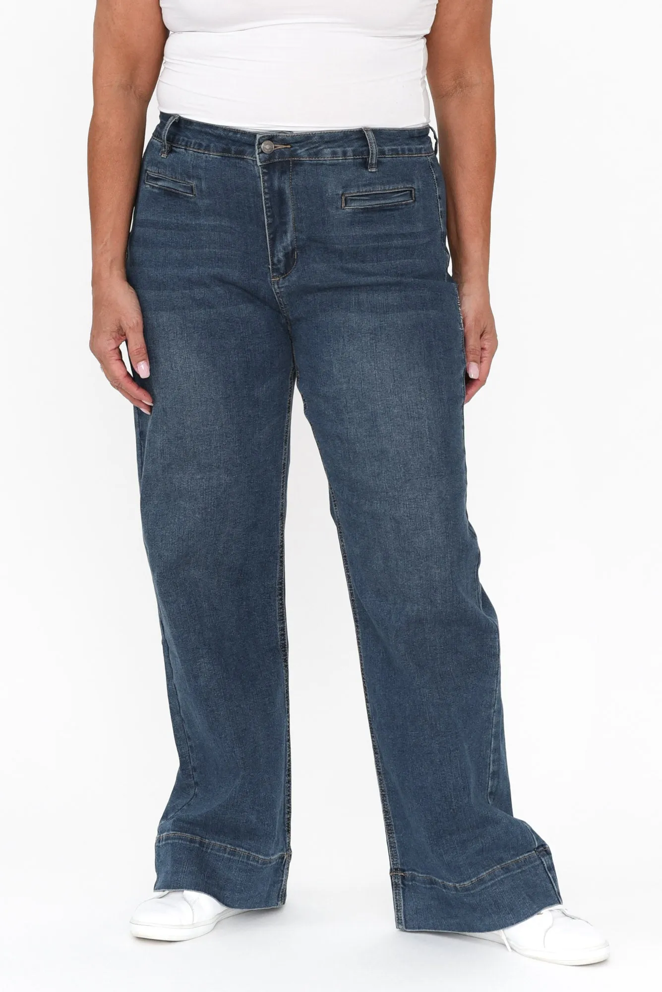 Georgia Blue Cotton Jeans