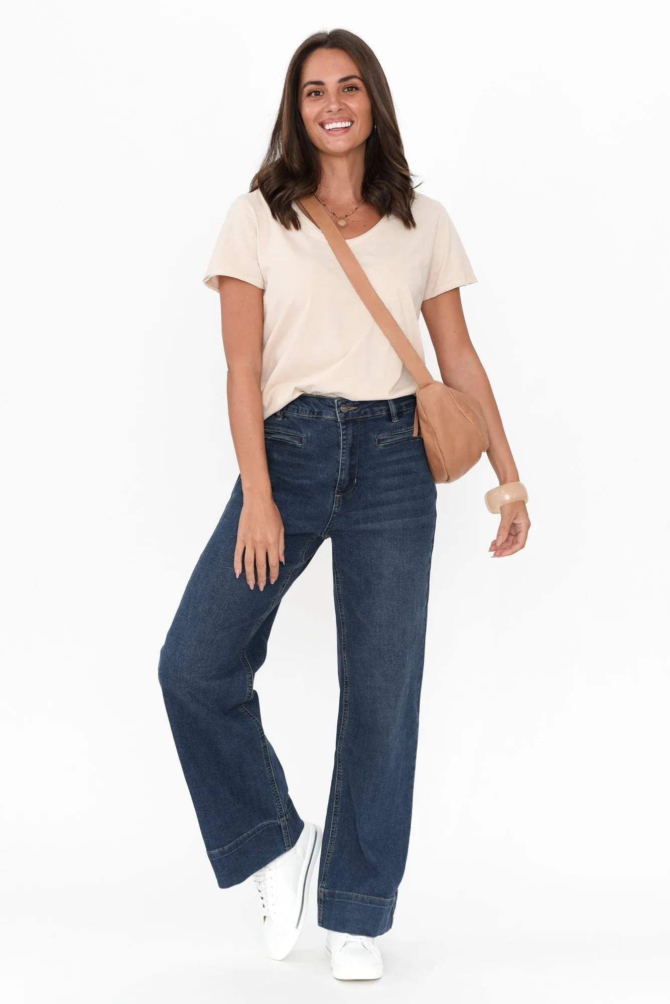 Georgia Blue Cotton Jeans