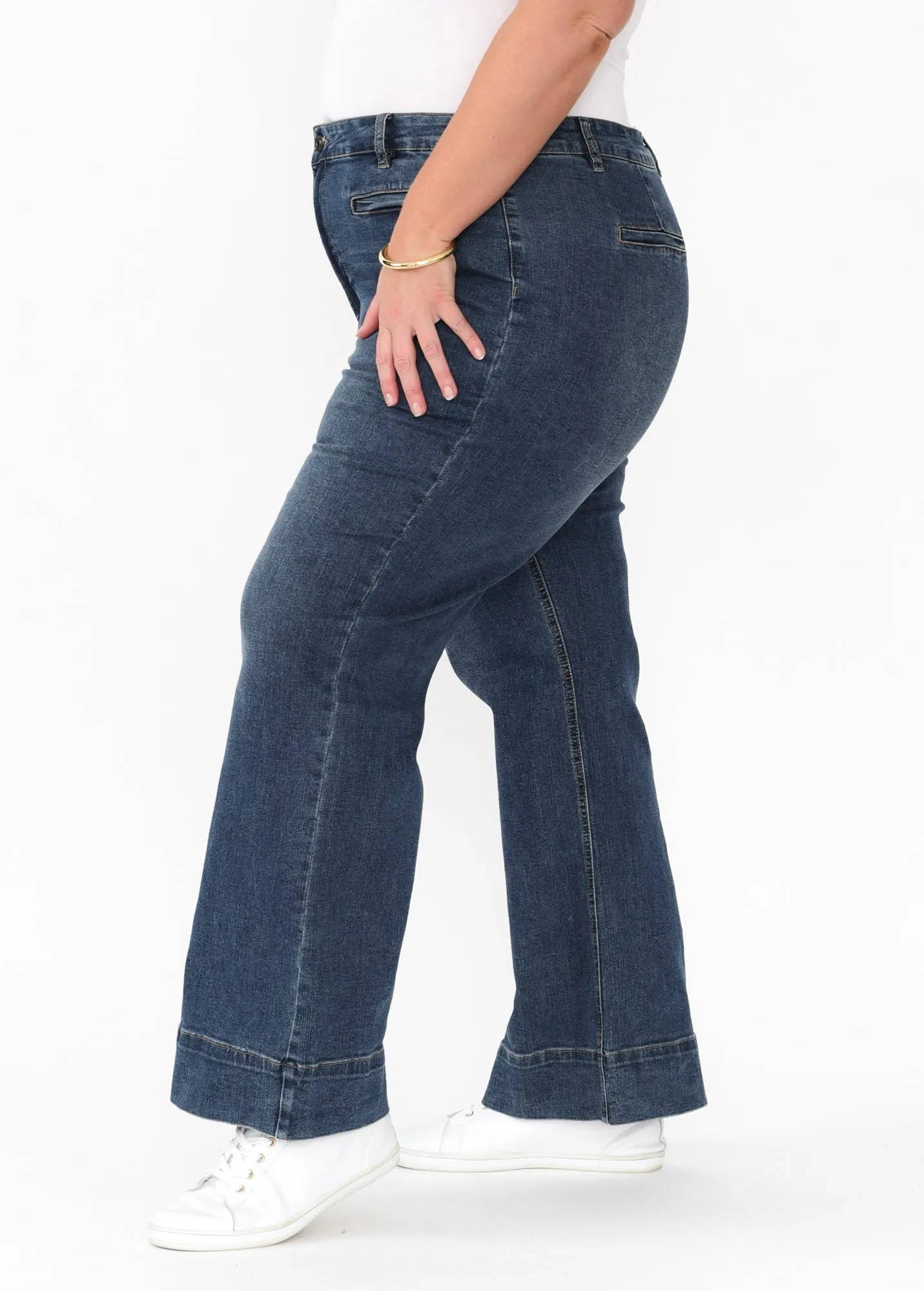 Georgia Blue Cotton Jeans