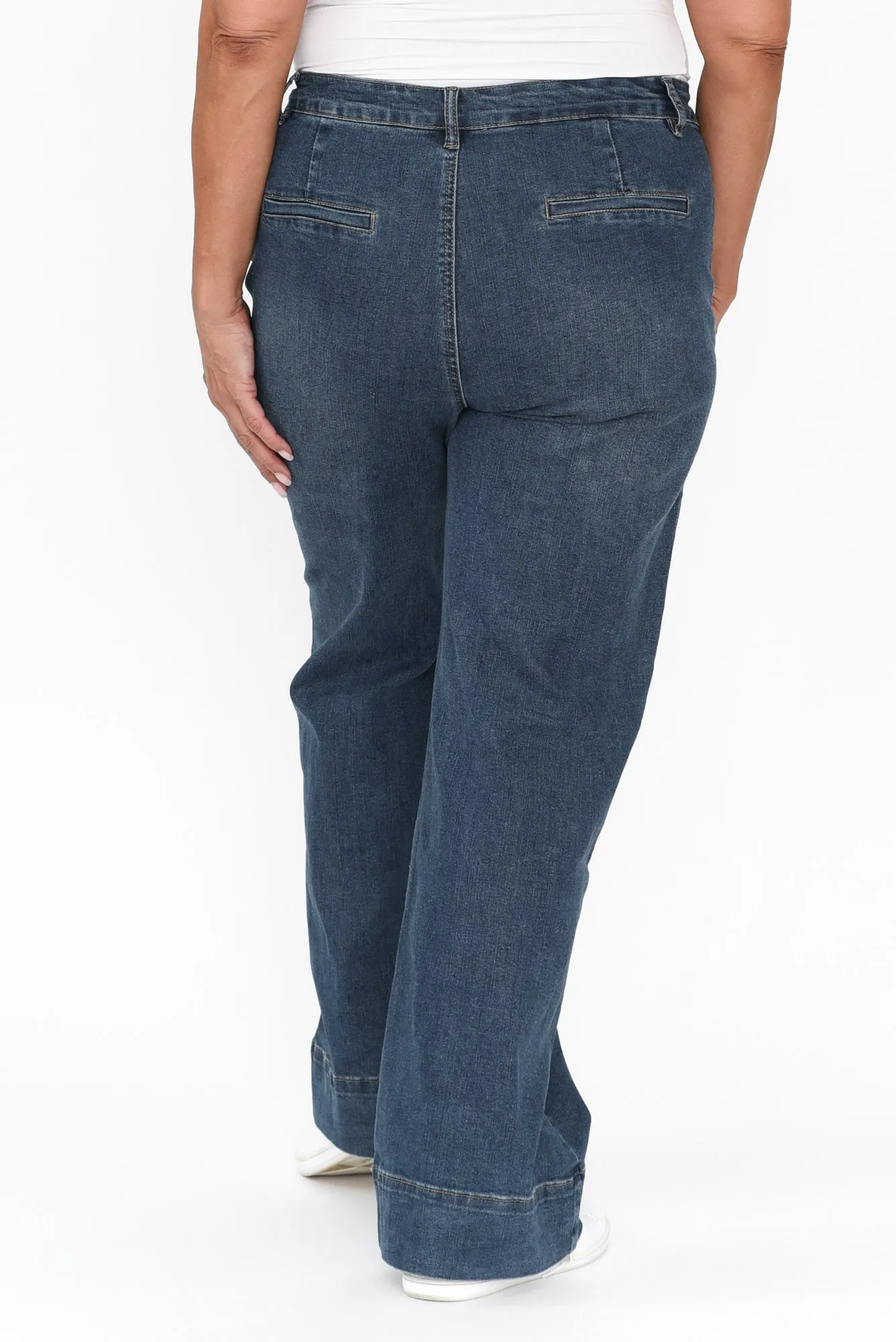 Georgia Blue Cotton Jeans