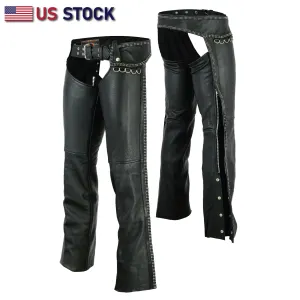 Hip Hugger Leather Chaps Bling Detailing Women Style