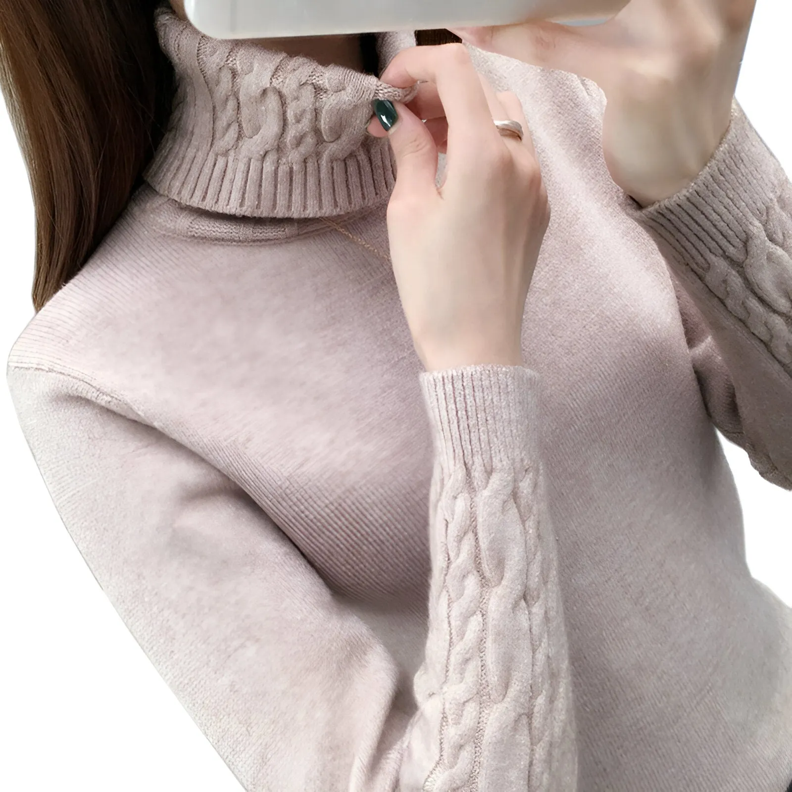 Ivyshape | Cozy Turtleneck Sweater For Autumn & Winter