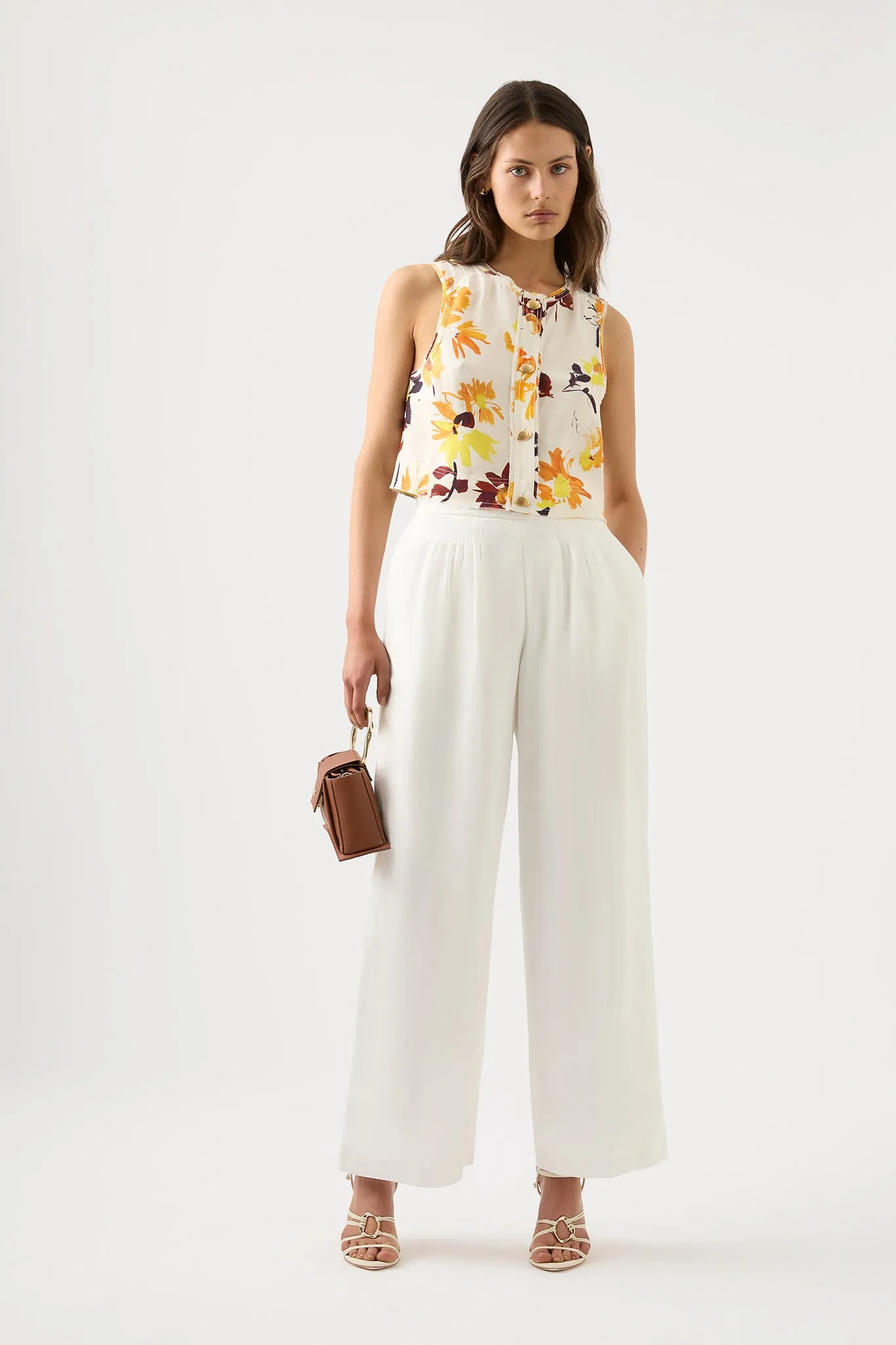 Jeanne Pintuck Wide Leg Pant