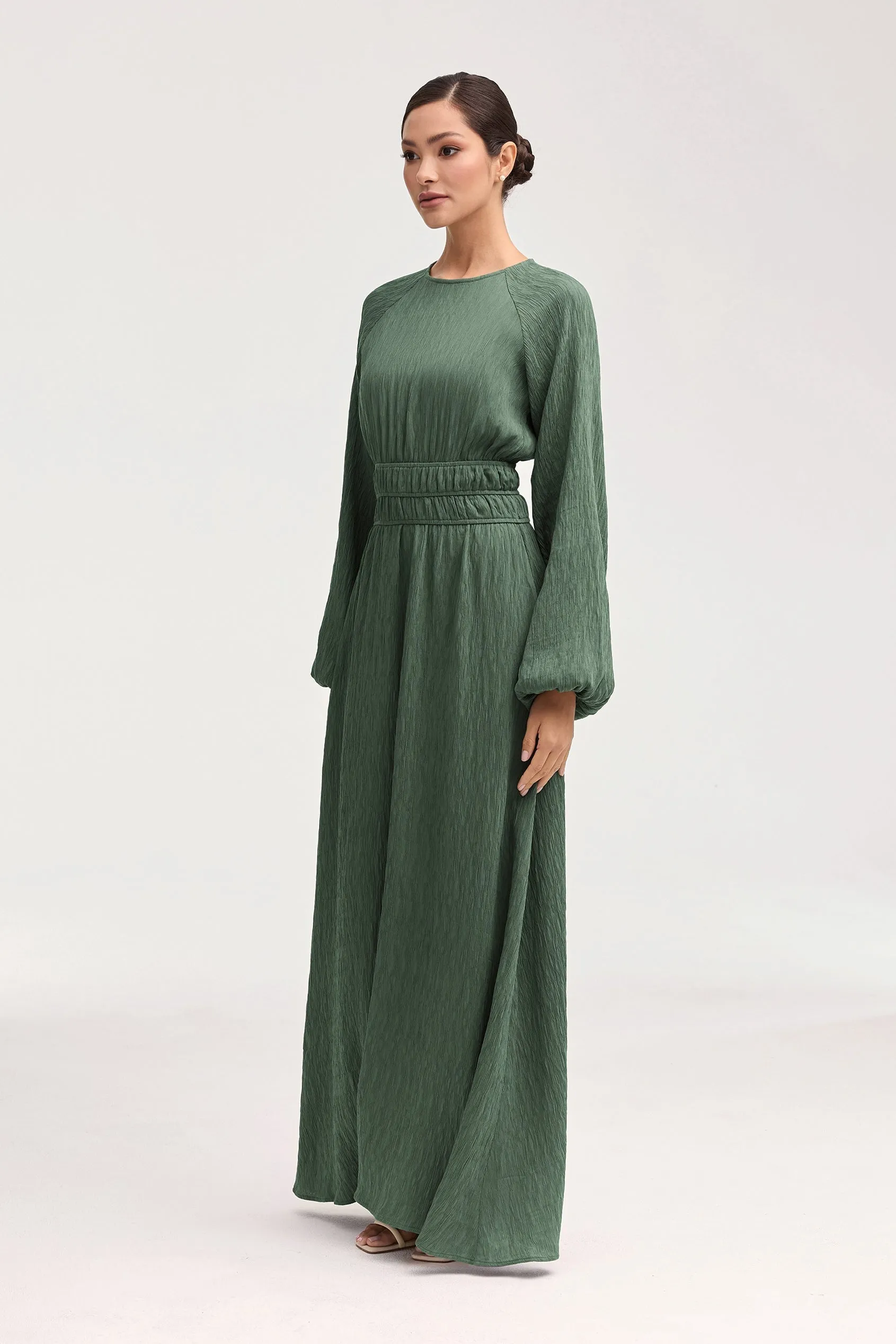 Lilliana Banded Waist Maxi Dress - Sage