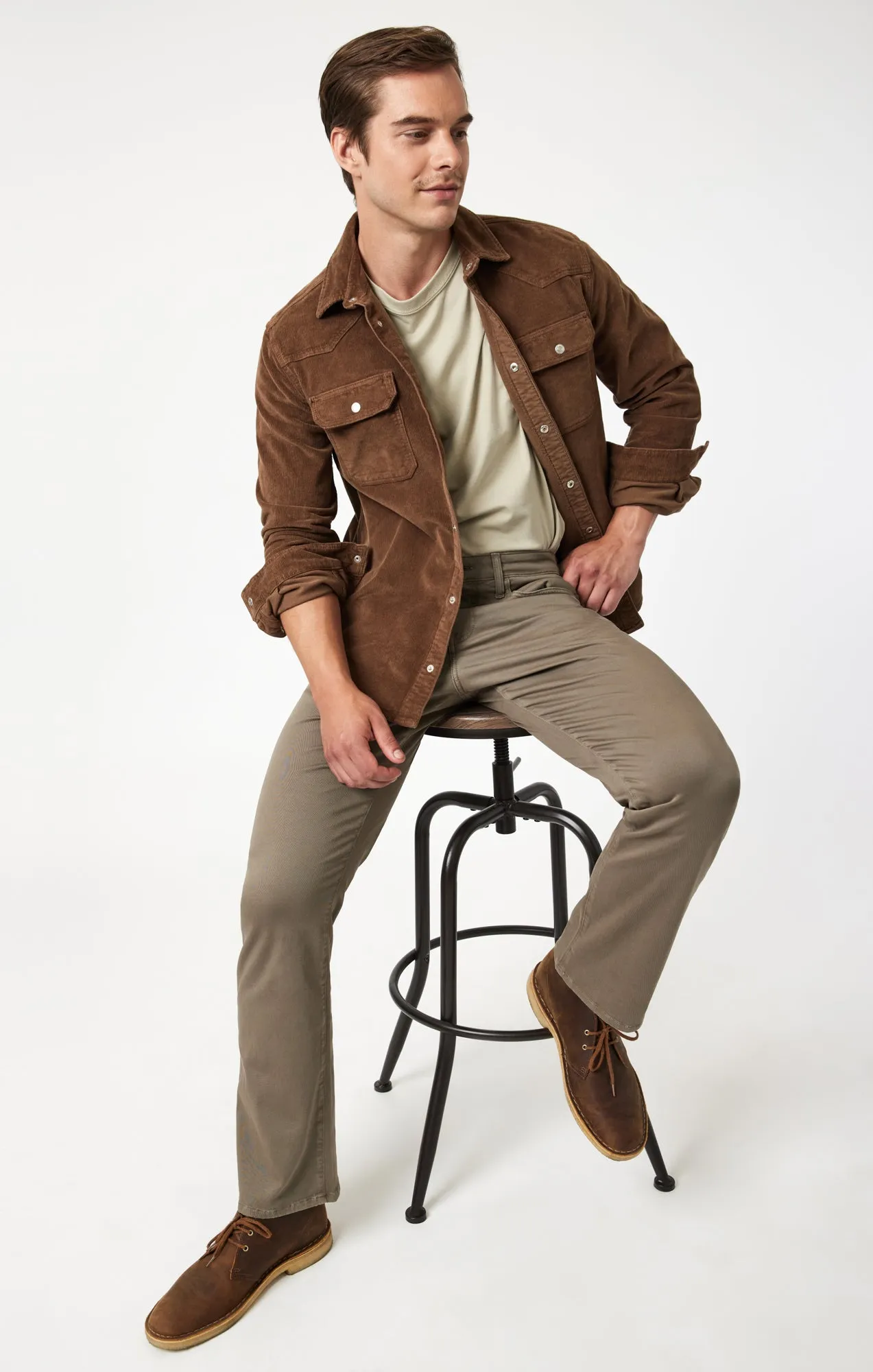 MATT RELAXED STRAIGHT LEG IN OLIVE CASUAL TWILL