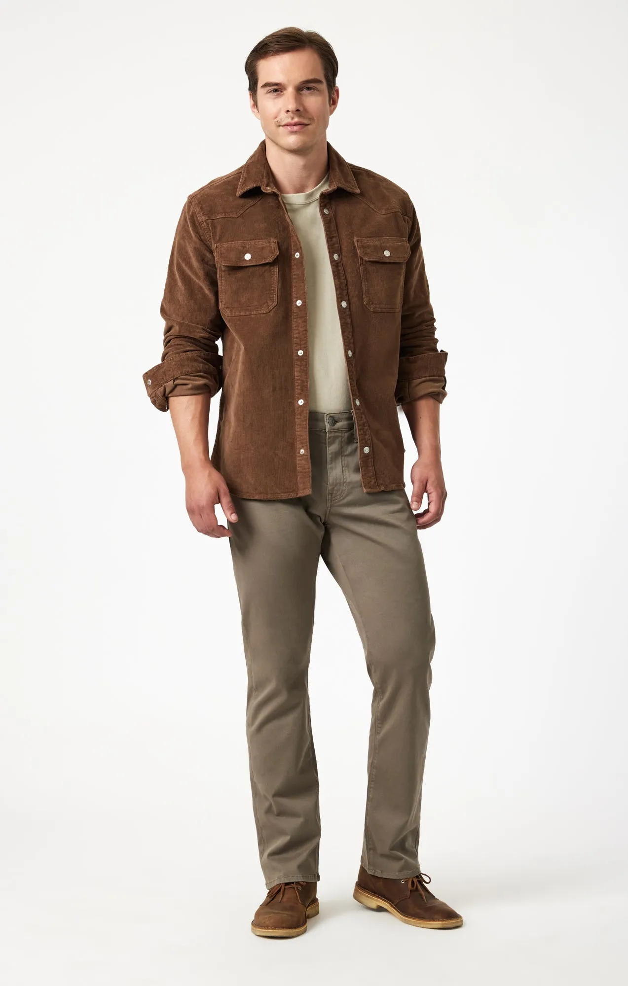 MATT RELAXED STRAIGHT LEG IN OLIVE CASUAL TWILL