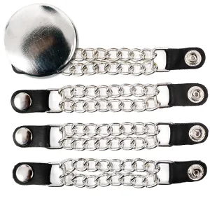 Milwaukee Leather Silver/Chrome Medallion Vest Extender - Double