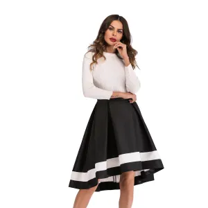 Mix Colours Niche Mid-Length Mid Length Skirt