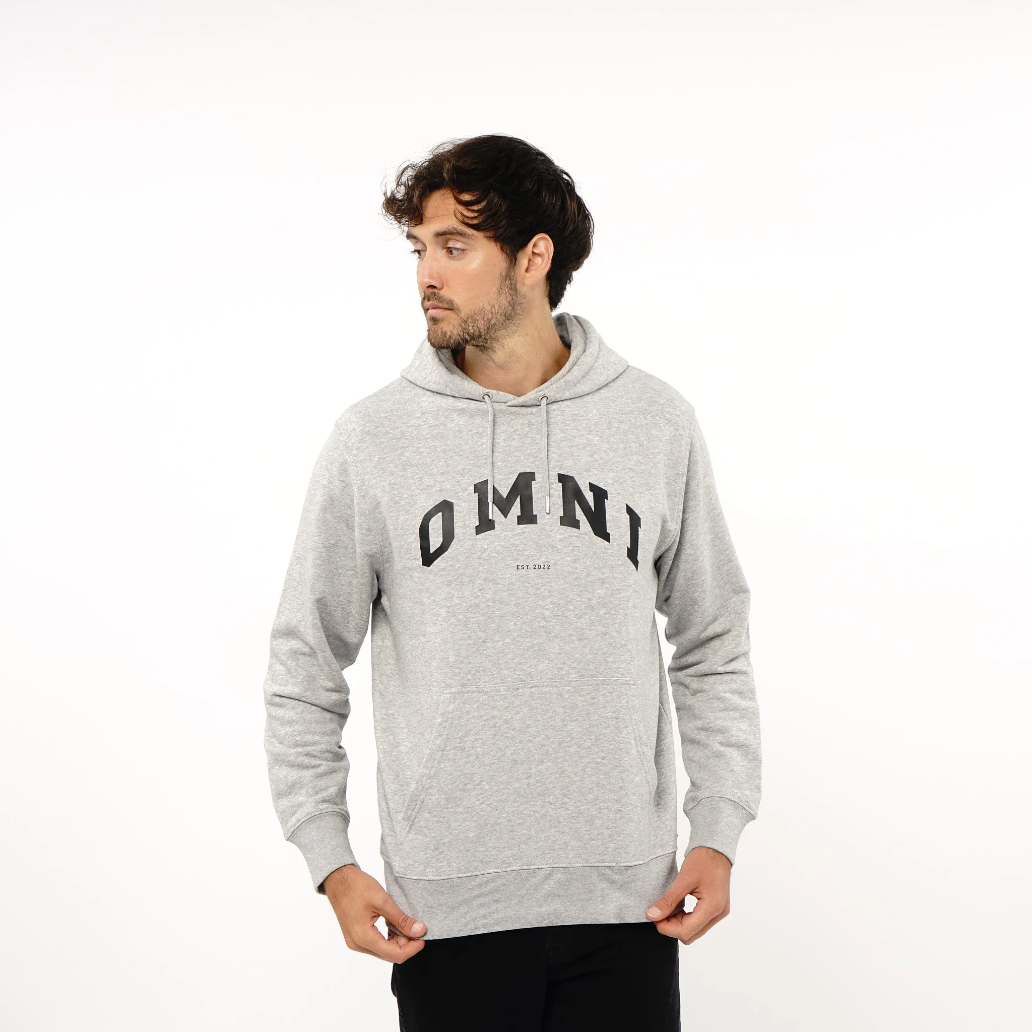 Omnitau Men's Prepster Organic Cotton Hoodie - Heather Grey