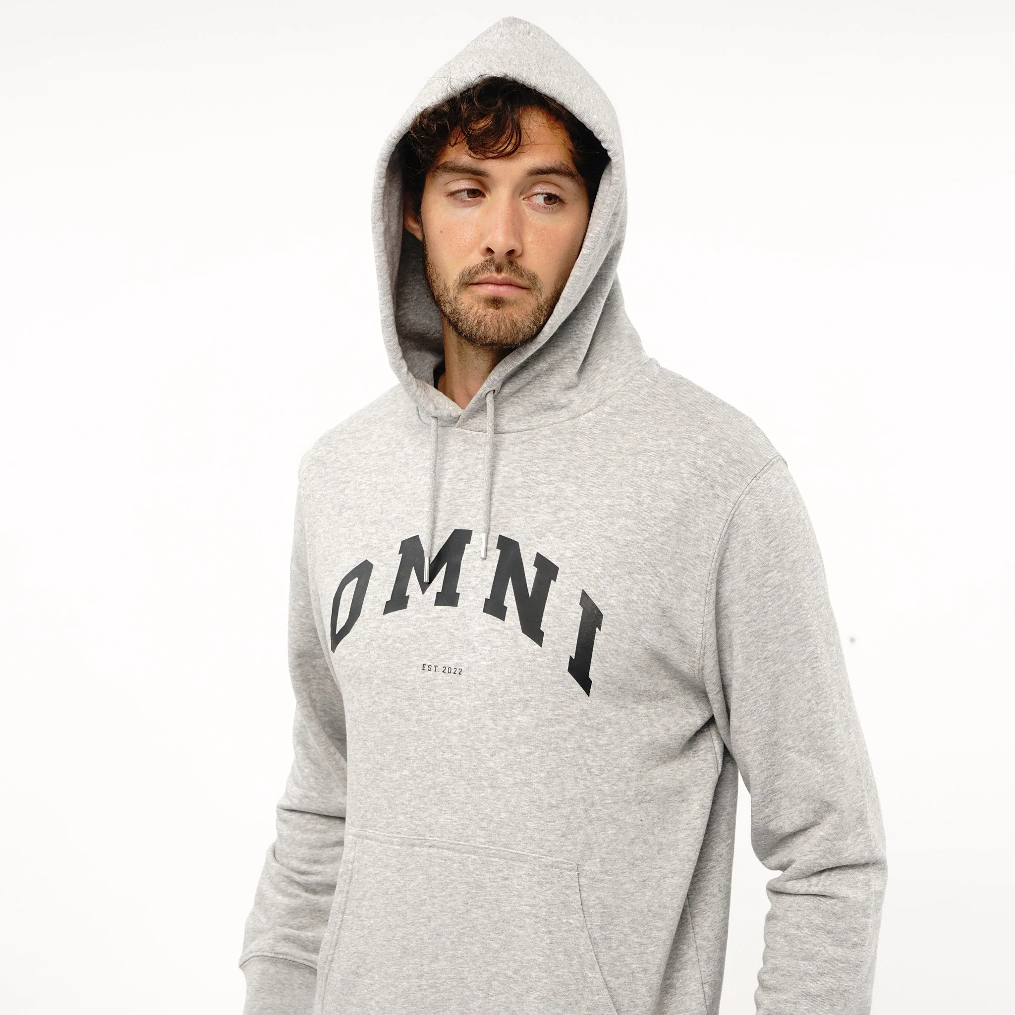 Omnitau Men's Prepster Organic Cotton Hoodie - Heather Grey