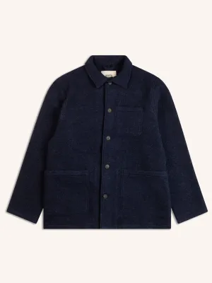 Ormiston Jacket In Midnight Blue Wool Blend