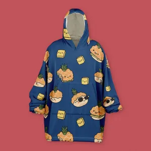 Pineapple Bun Snug Blanket Hoodie