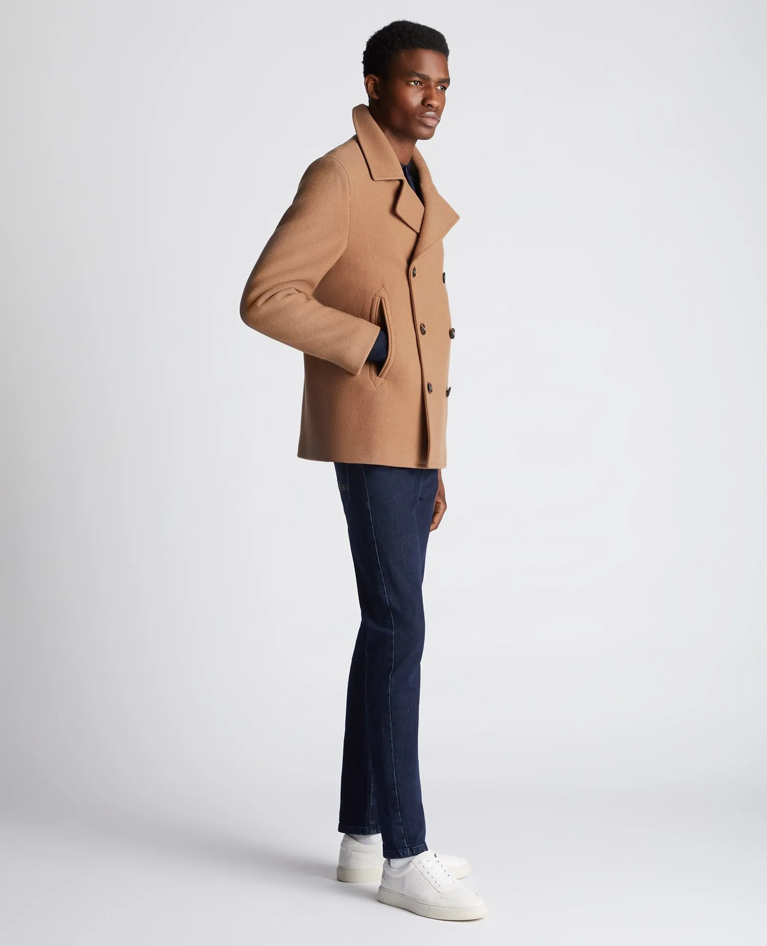 Regular Fit Wool-Mix Tailored Coat