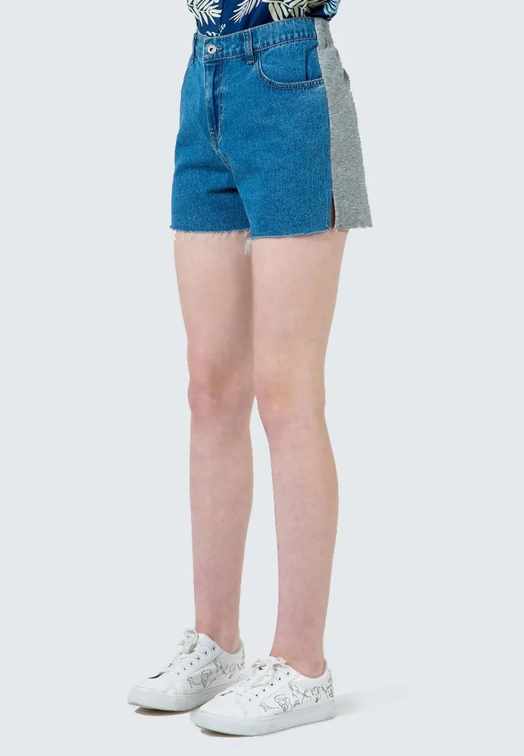 Relaxed Baby Terry Denim Short Pants