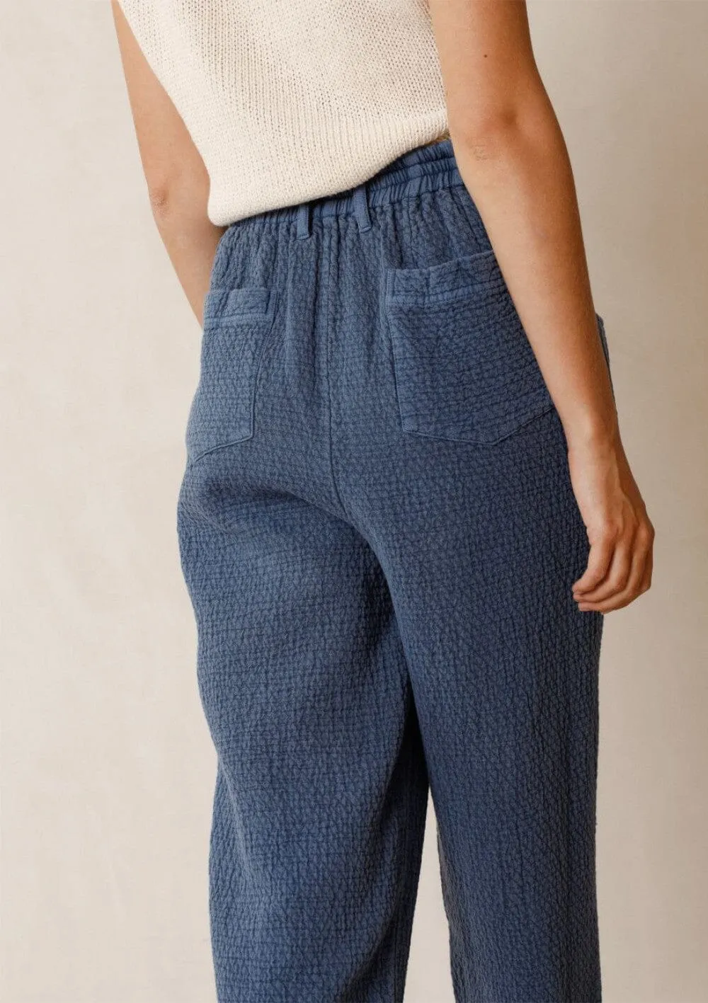 Relaxed Textured Trouser | Indi & Cold