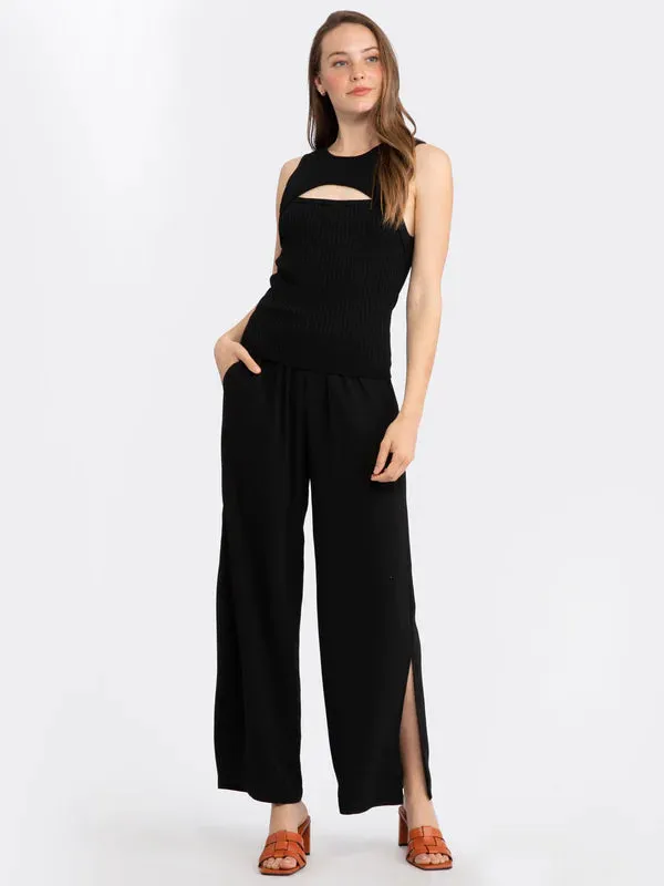 Side Slit Side Leg Pant