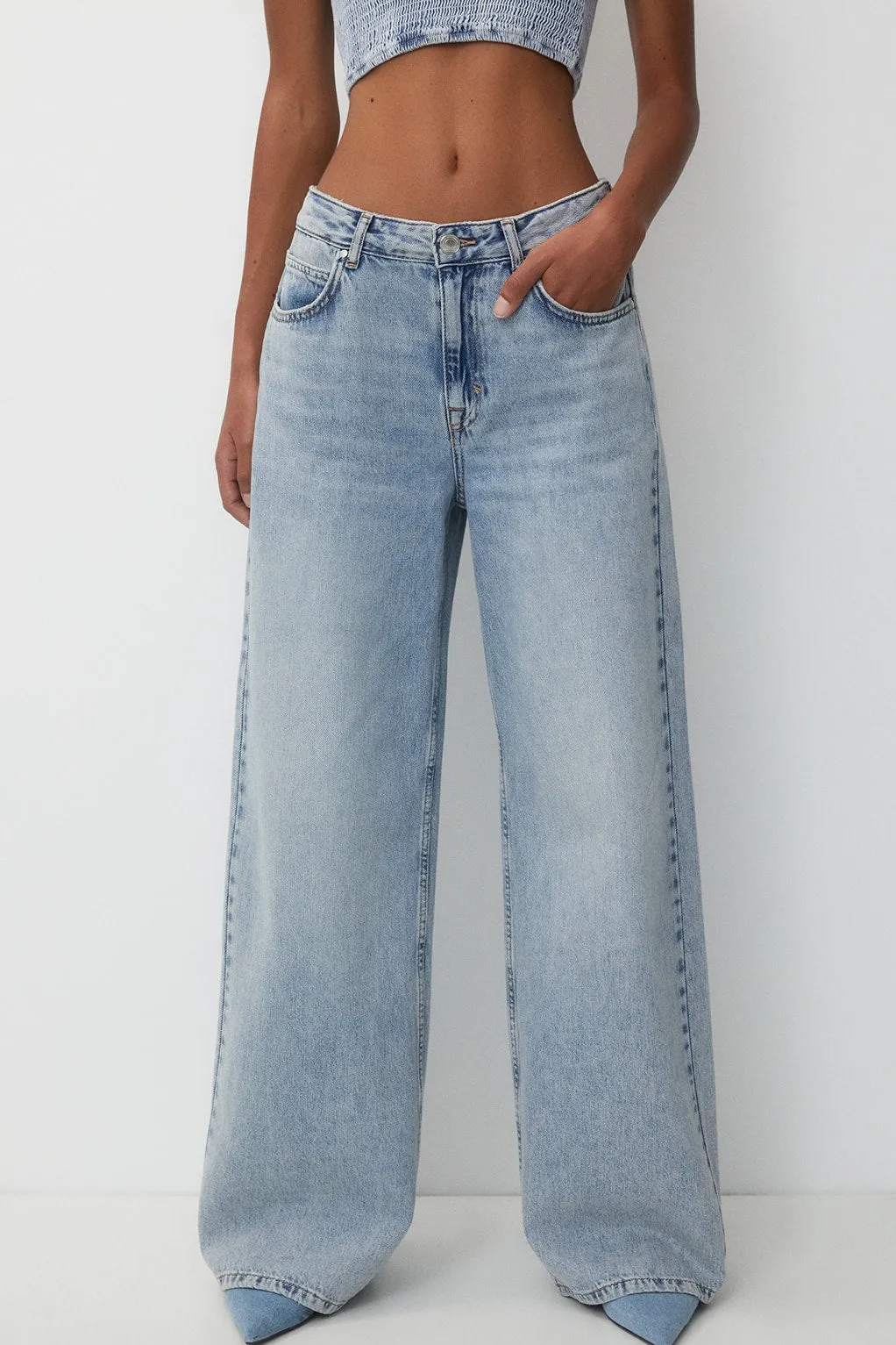 Sky Blue Wash Lose Fit Oversize Jeans