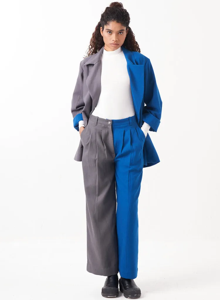 Two Tone Jacket Set