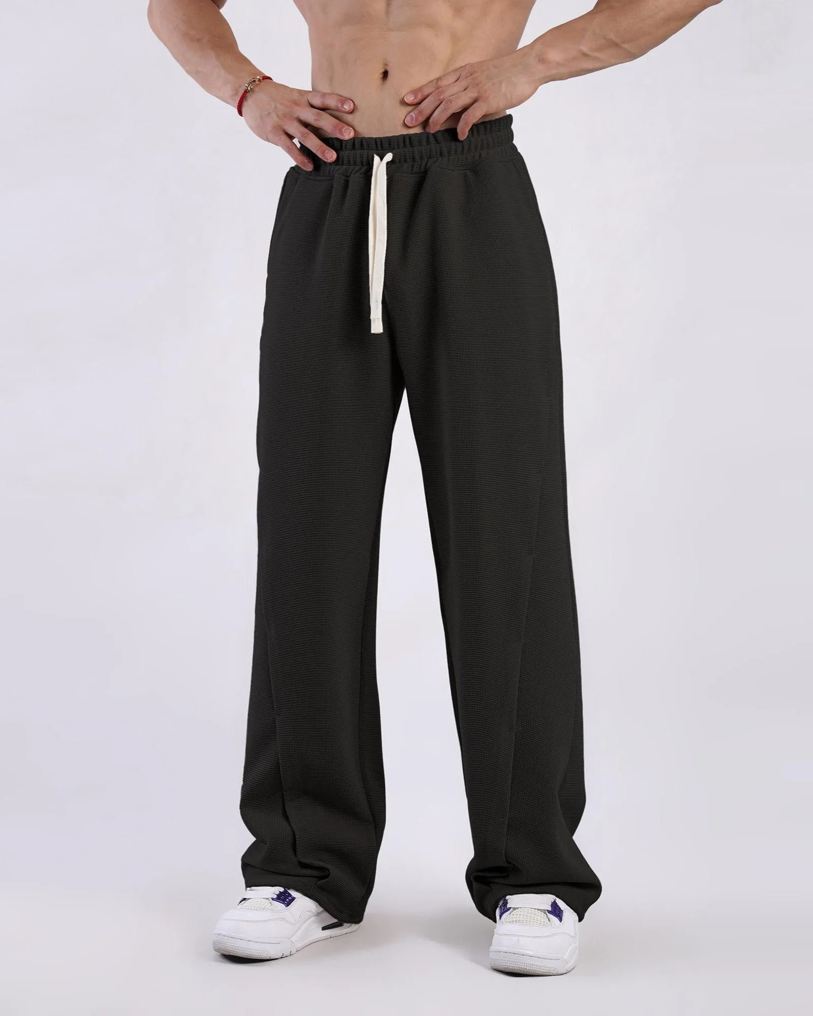 Waffle Textured Relaxed Fit Sweatpants