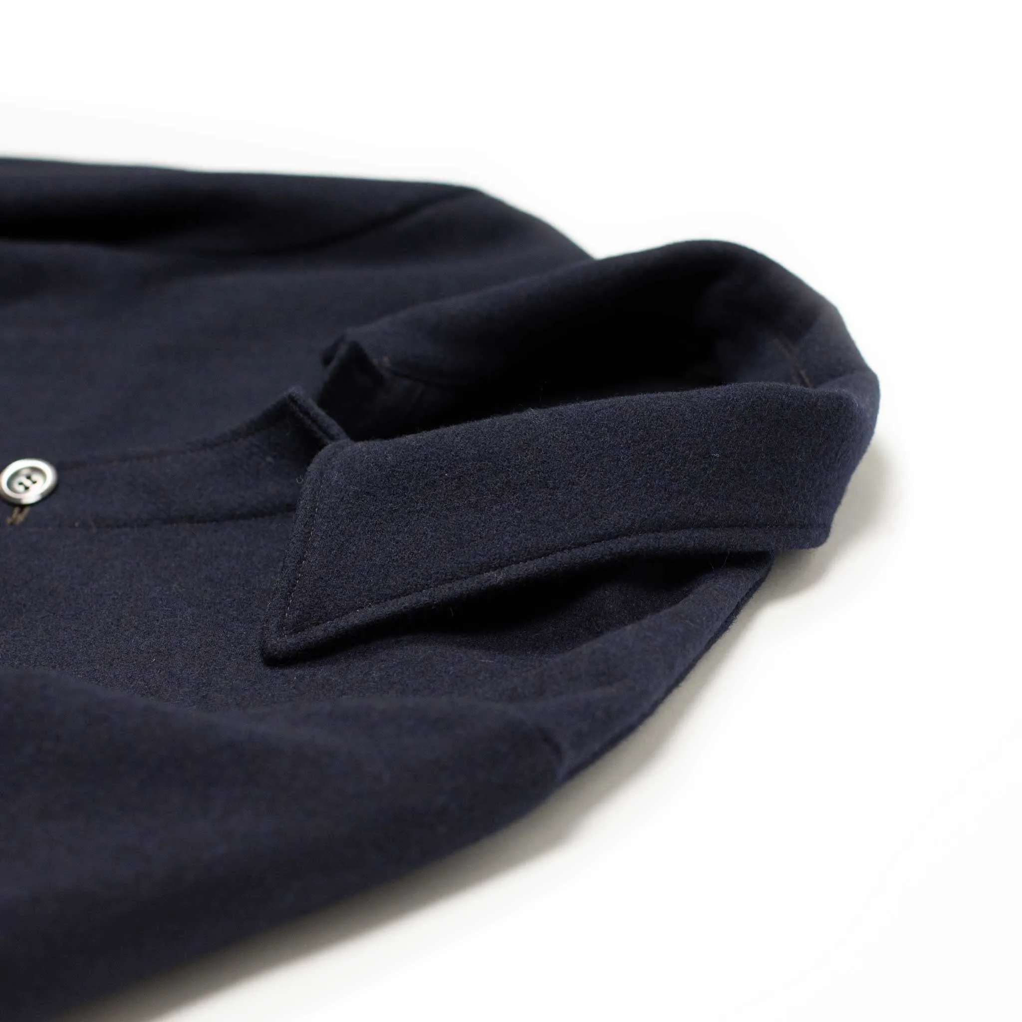 Navy Virgin Wool Peacoat - Winter Plage Style